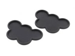Tabletop Art Movement Tray Rounded Edge 25 mm 5 s Cloud – Schwarz 2 Stk.