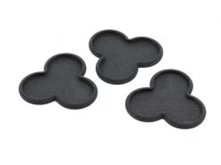 Tabletop Art Movement Tray Rounded Edge 25 mm 3 s Cloud – Schwarz 3 Stk.
