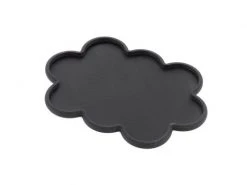 Tabletop Art Movement Tray Rounded Edge 25 mm 10 s Cloud – Schwarz