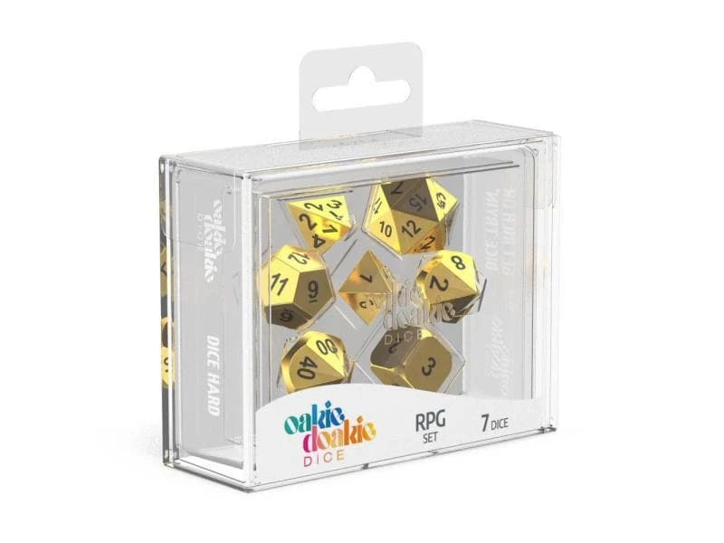 Oakie Doakie Dice RPG-Dice Set: Metal Dice Aurym 3 Oakie Doakie Dice RPG-Dice Set: Metal Dice Aurym